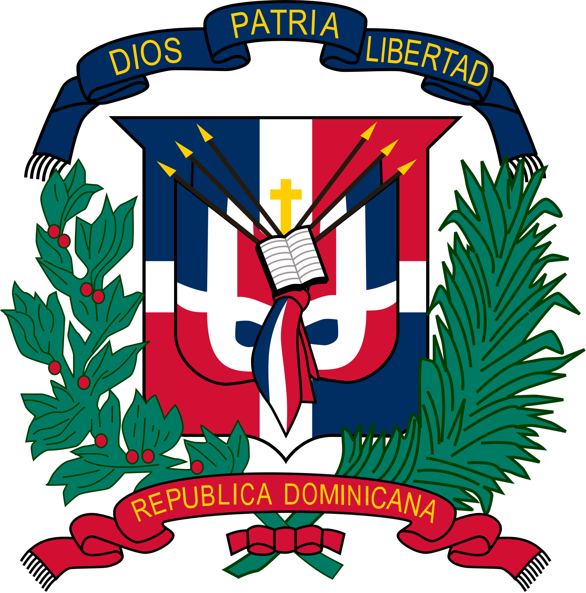 Armoiries De La République Dominicaine Photo Signification Description