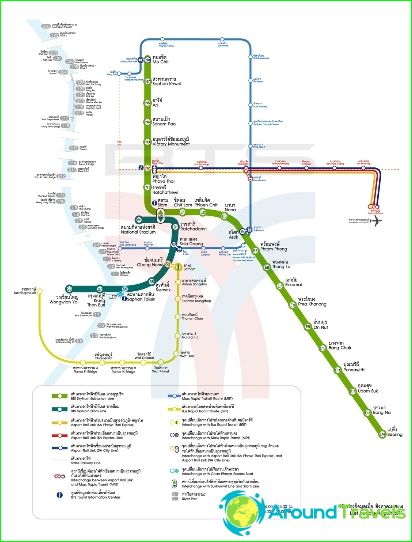 Harta metroului din Bangkok