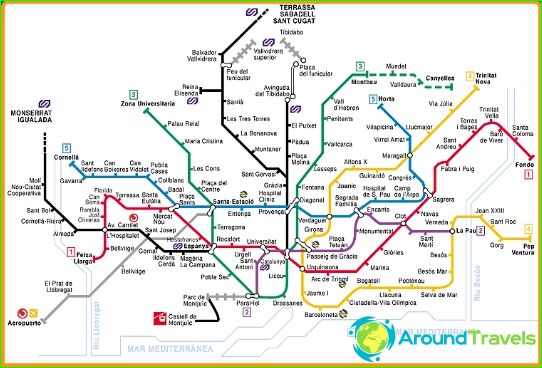 แผนที่รถไฟใต้ดินบาร์เซโลนา