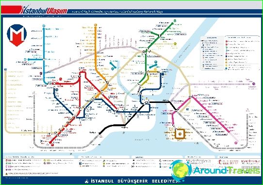 イスタンブールのメトロ地図