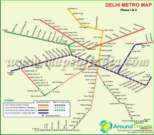 Delhi mappa della metropolitana