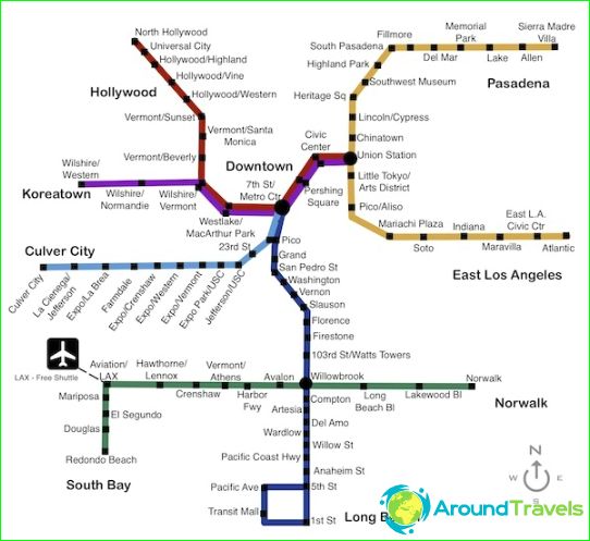 Los Angeles metro map