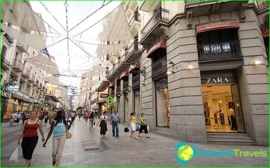 Madrid'deki mağazalar ve alışveriş merkezleri