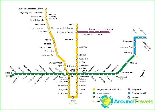 Toronto Metro: mapa, popis, fotografie