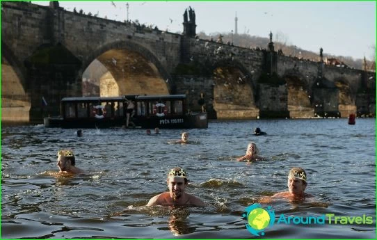 Stranden in Praag