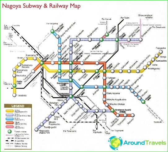 Metro Nagoya: schema, foto, beschrijving