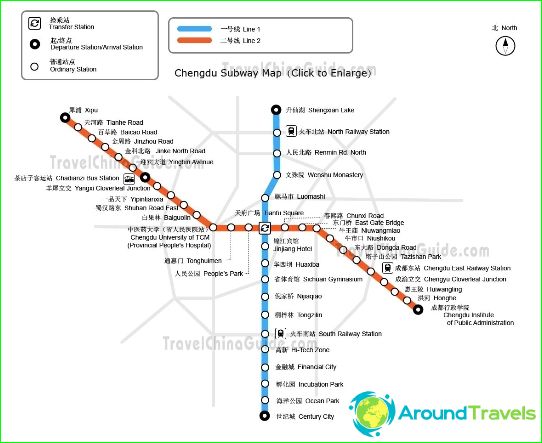 مترو تشنغدو: الرسم البياني ، الصورة ، الوصف