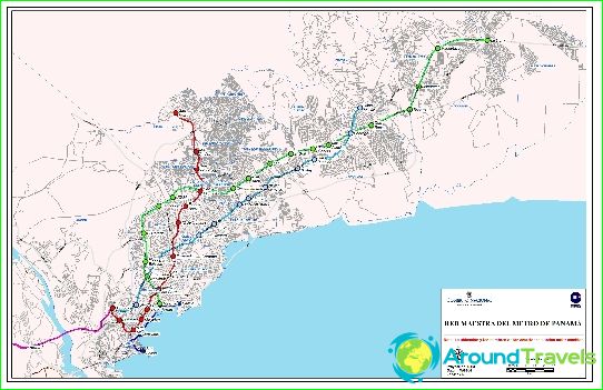 Panama metro: diagram, photo, description