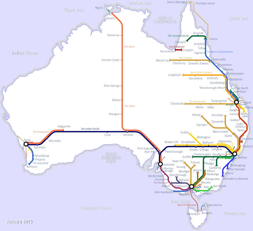 السكك الحديدية في أستراليا