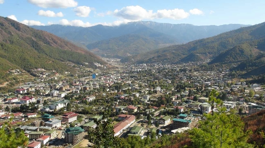 Thimphu - hovedstaden i Bhutan