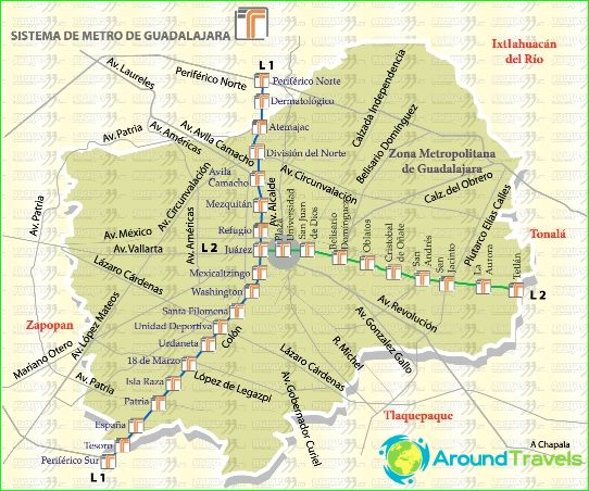 Metro Guadalajara: mapa, zdjęcie, opis