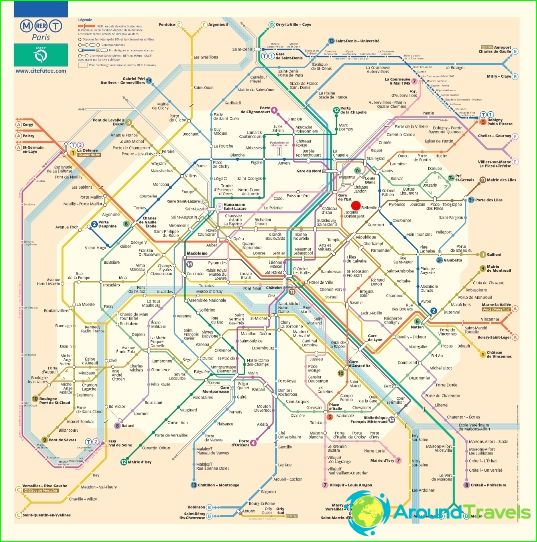 Paris tunnelbana karta