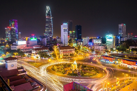 Ruas da cidade de Ho Chi Minh