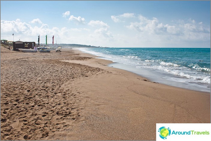 Resort Turkije. De stranden van de stad Side.