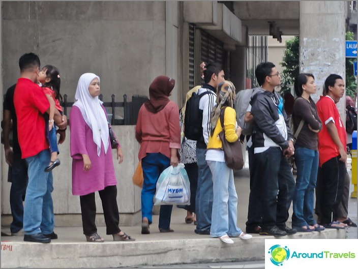 Muslims on the streets of Kuala Lumpur