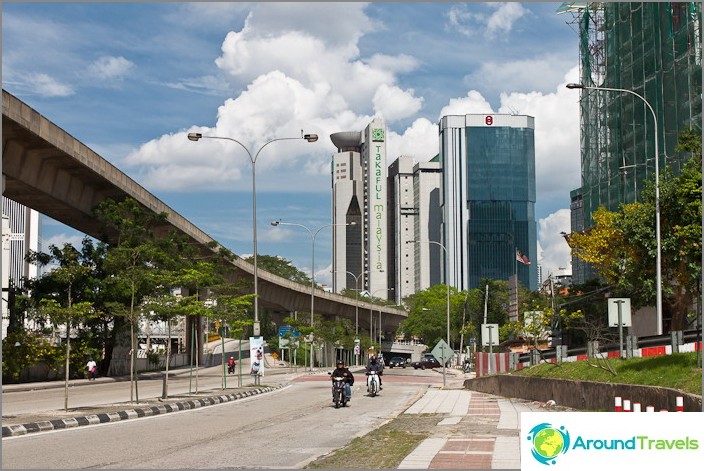 The modern city of Kuala Lumpur