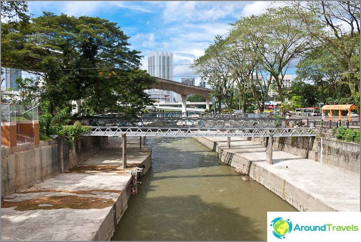 River in downtown Kuala Lumpur