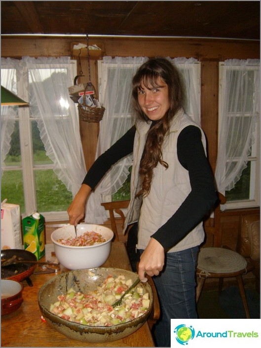 Vegetarian lunch for 17 people