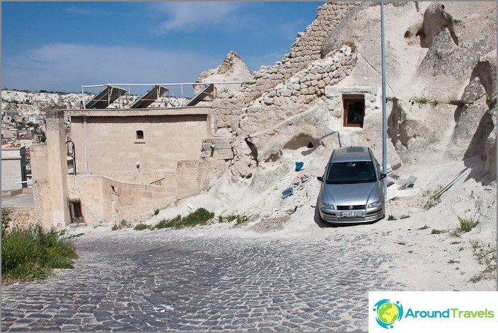 Паркиране в условията на Göreme.