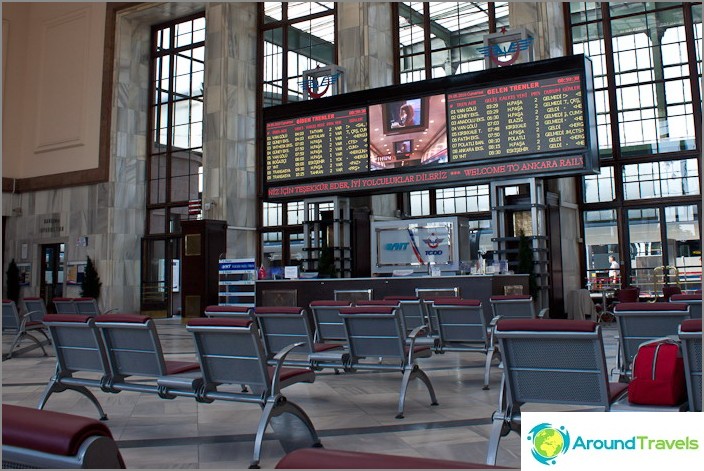 Ankara'da tren istasyonu. Türkiye.