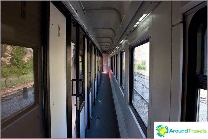 Corridor inside the car.