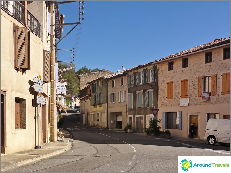 Ordinary toy streets of a typical French town