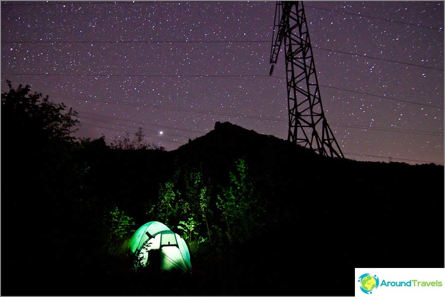 星空を撮影する最初の実験