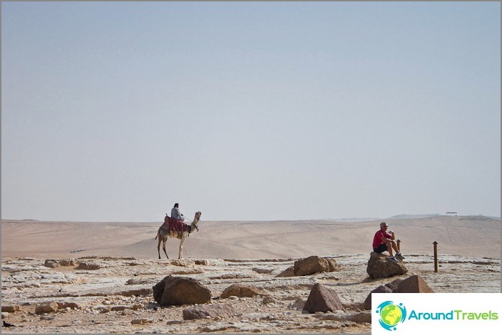 Giza Plateau and Sahara Desert.