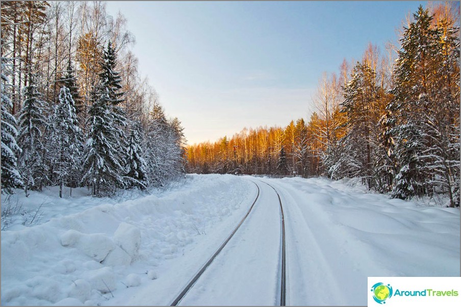 En el interior de Vologda, en el ferrocarril del bosque Monzenskaya