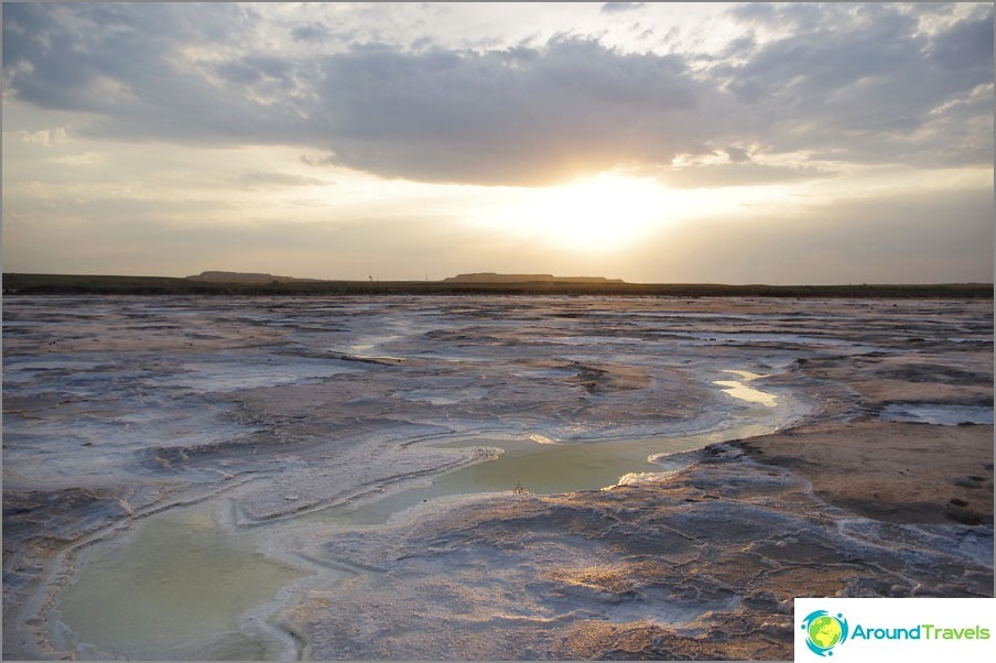 Slano jezero Baskunchak, regija Astrahan