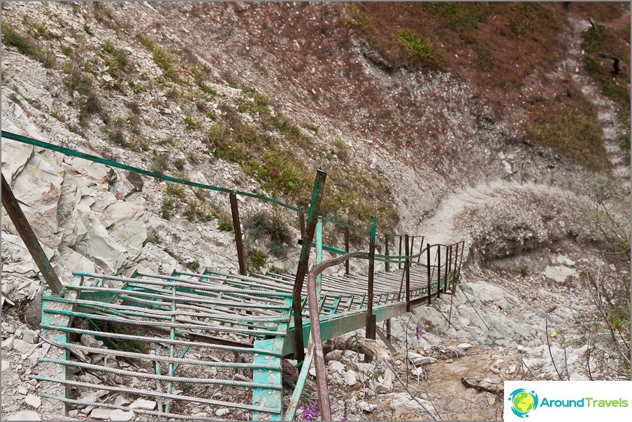 Stairs near camping Pine Grove