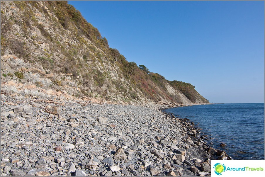 Praia selvagem Krinitsa