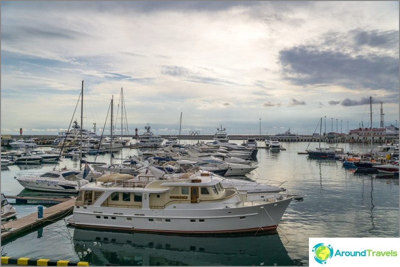 Sea Station i Sochi - yachter, butiker och Semyon Semenych