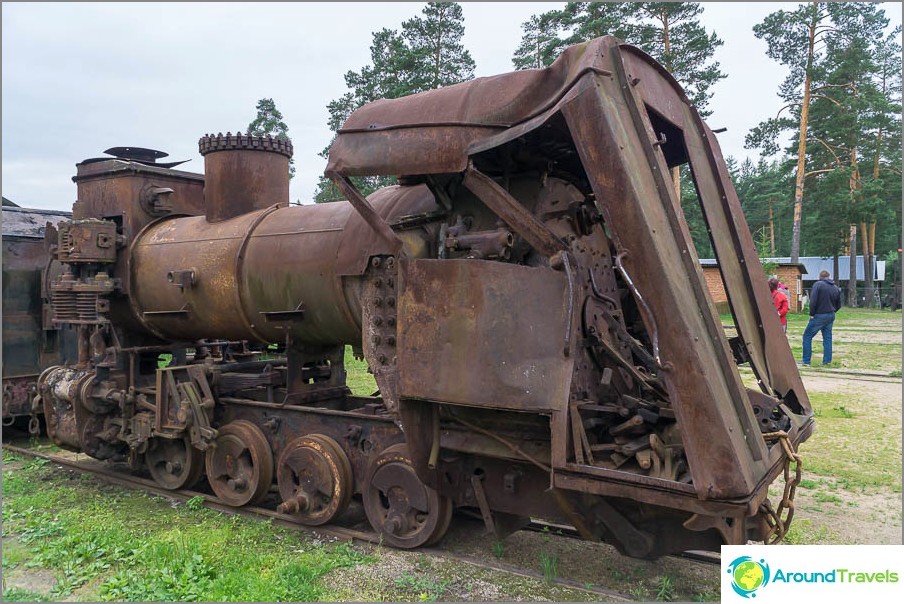 The remains of a steam locomotive VP4-2120, it was found in a swamp