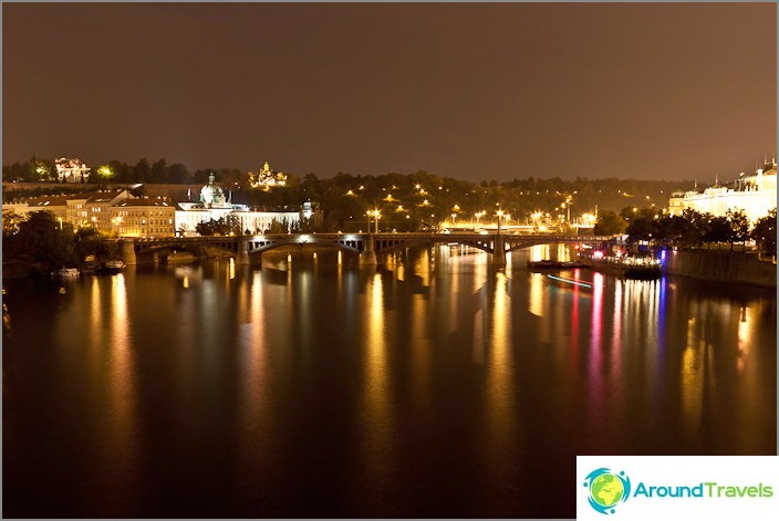 Unusual illumination of old Prague