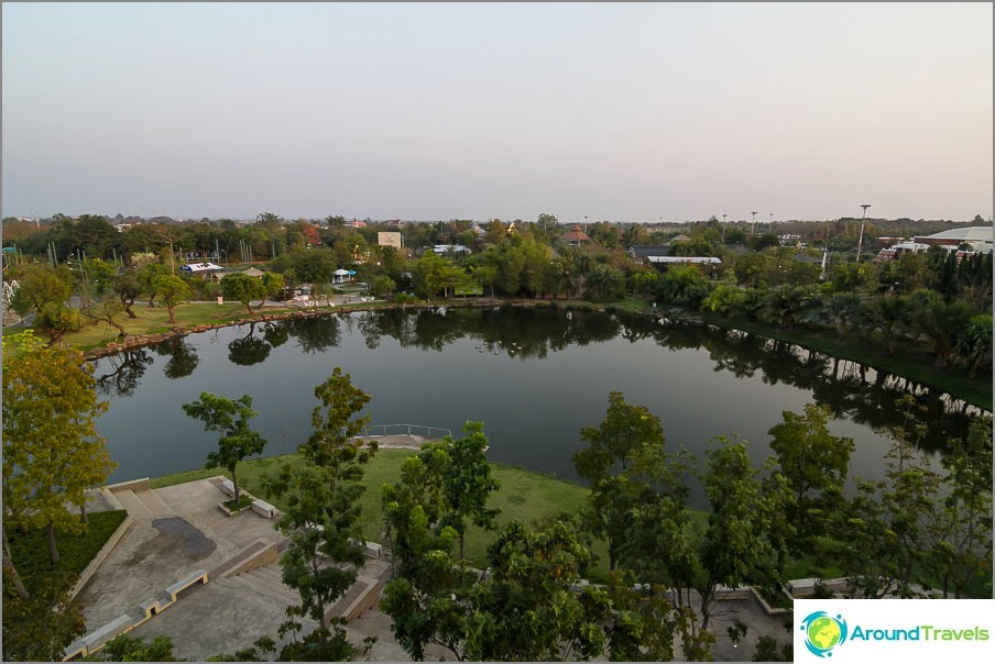 There is an observation tower in the park, but the view is so-so