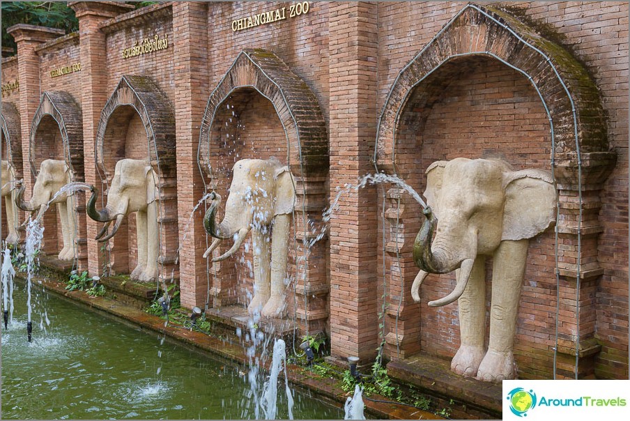 Direct na binnenkomst in de Chiang Mai Zoo