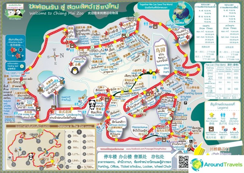 Programme de zoo de Chiang Mai