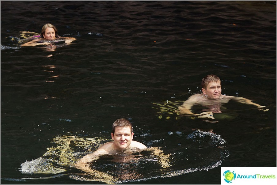 Swimming in the Klong Plu waterfall