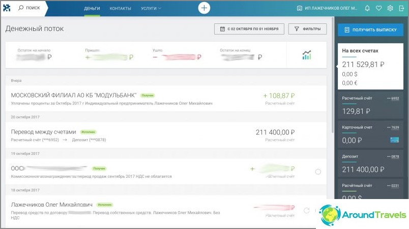 Internet banking a Modulbank