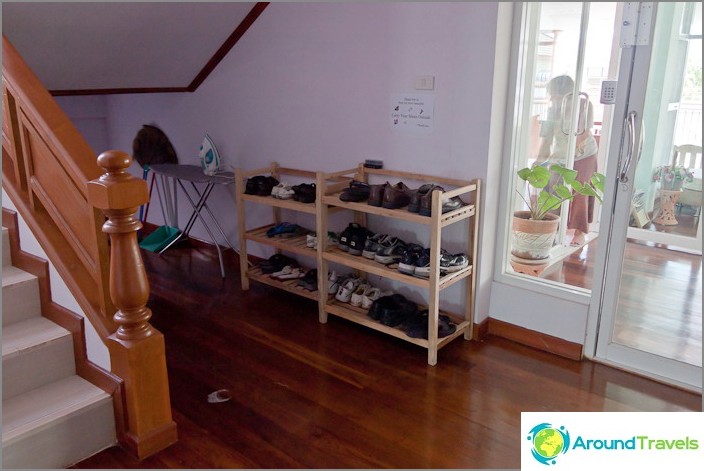 Exhibition of shoes in our condominium