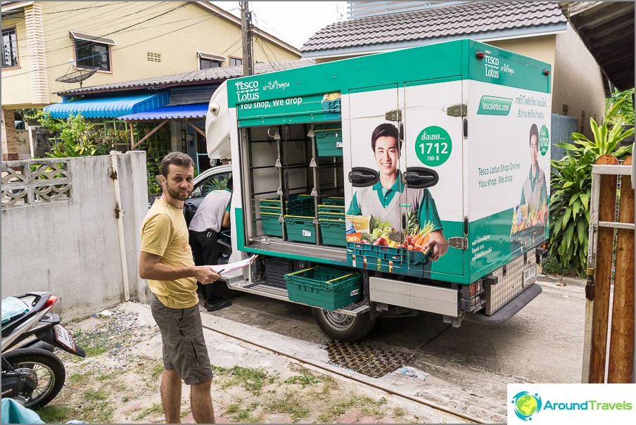 Lieferung nach Hause von Tesco