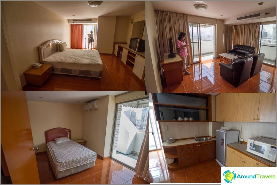 2 hálószobás apartmanok 33 000 baht, 80 m2-en