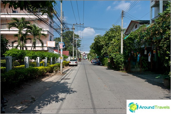 Lack of sidewalks on the road