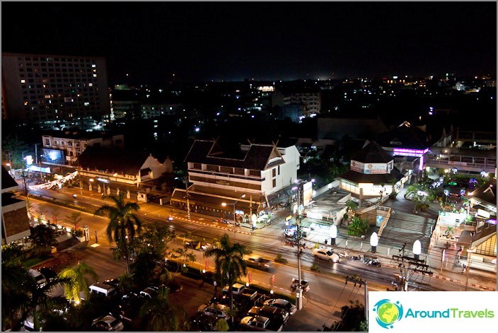 Our neighborhood from the rooftop of the mall