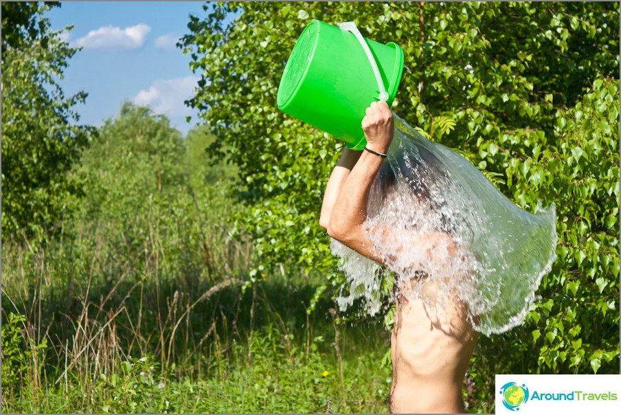 Meestal is een contrastdouche en douche zeldzaam