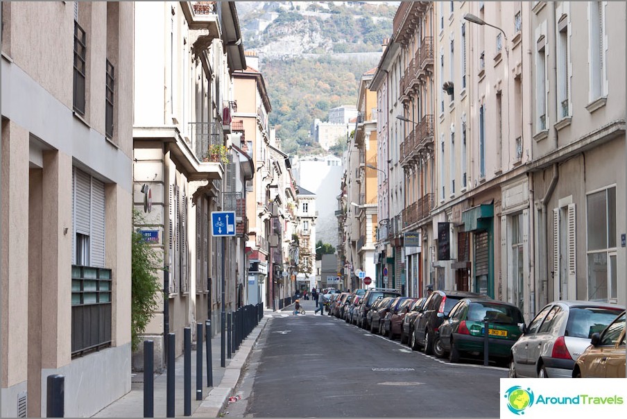 French mountains in Grenoble are visible wherever you look