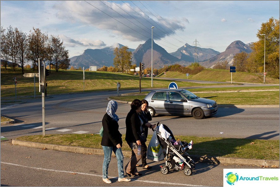 Französische Berge in Grenoble