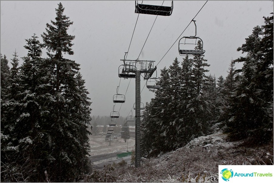 Lift in the French Alps