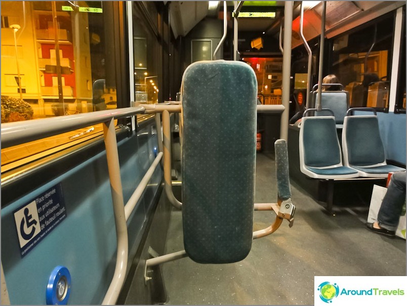 Inside the Grenoble tram